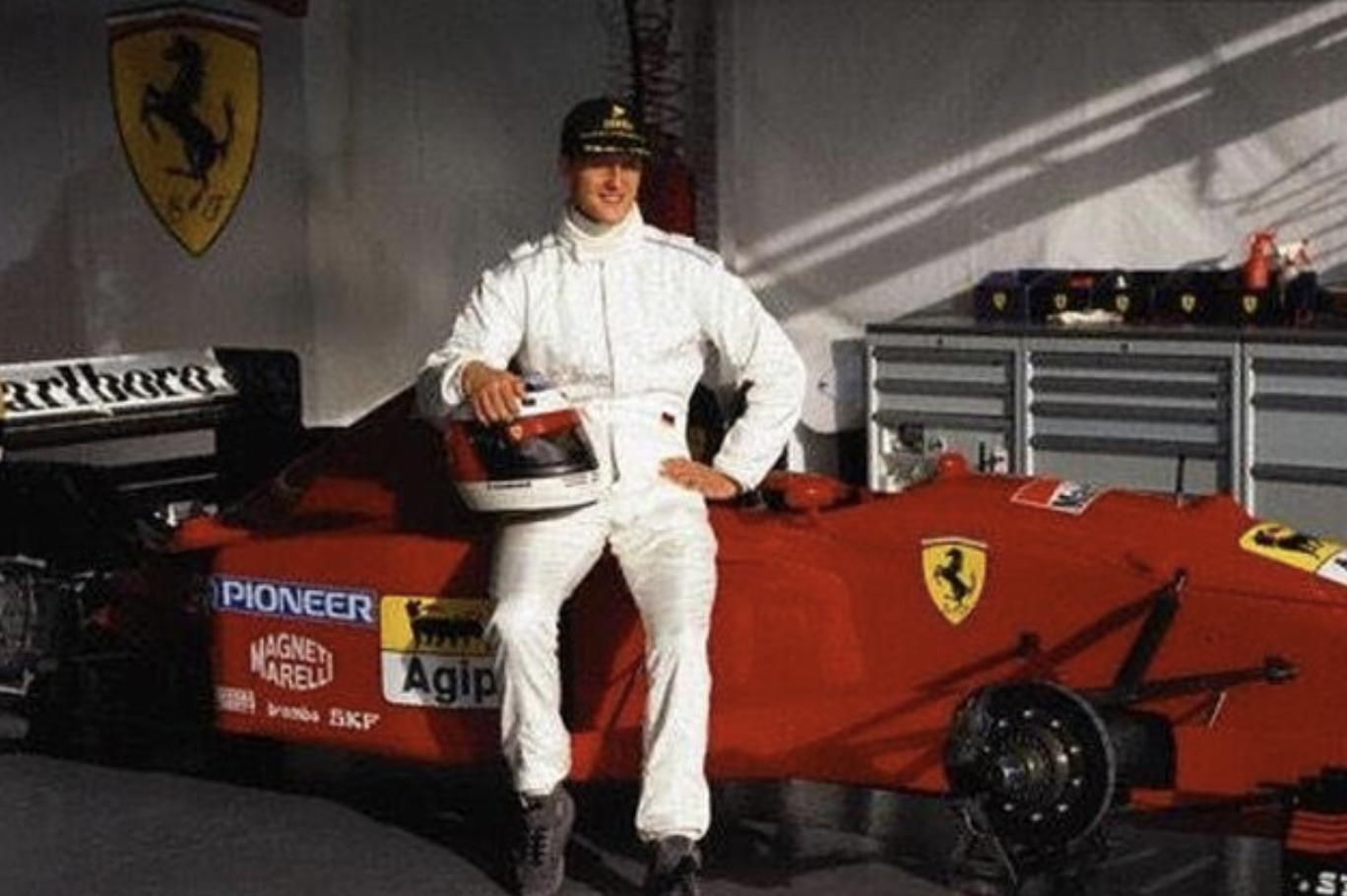 Michael Schumacher and his Ferrari